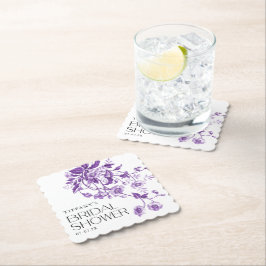 Antik fransk Toile Blommig Bröllopsdusch Underlägg Papper