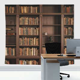 Antik gotisk biblioteksbokhylla falsk accentvägg