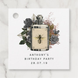 Antik gotisk blomsterflask för dryck gåvor etiketter