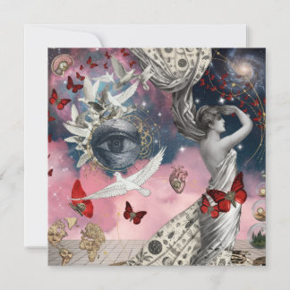 Antik gravyr Surrealistisk Dadaism Kollagekonst Inbjudningar