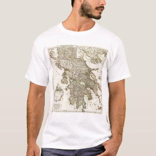 Antik grekisk karta tee shirt
