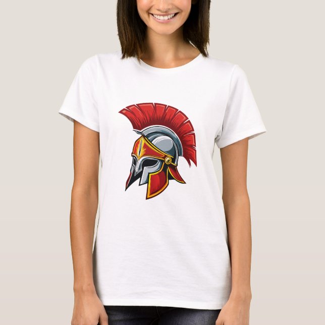 Antik grekisk korintisk hjälm t shirt (Framsida)