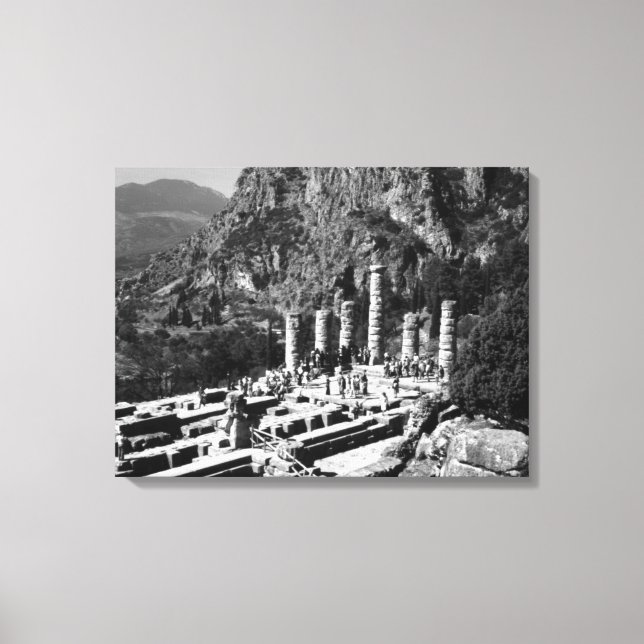 Antik Grekland Delphi Apollotemplet Canvastryck (Framsida)