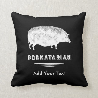 Antik grisbaconälskare roliga Porkatarian Kudde