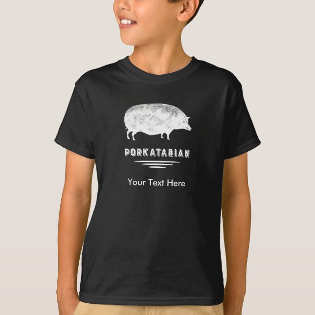Antik grisbaconälskare roliga Porkatarian T Shirt (Framsida)