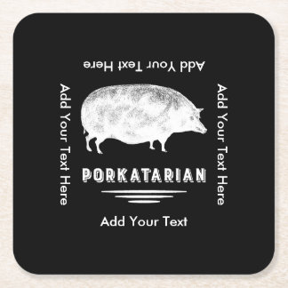 Antik grisbaconälskare roliga Porkatarian Underlägg Papper Kvadrat