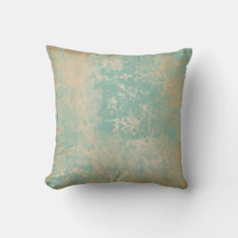 Antik Guld Teal Vintage Mönster Kudde