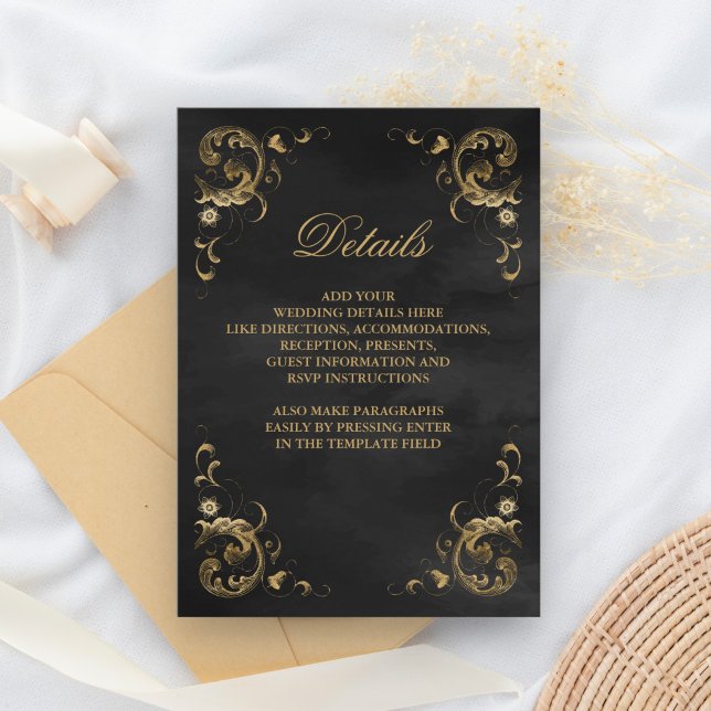 Antik guldram Svarta detaljer Tilläggskort (Skapare uppladdad)