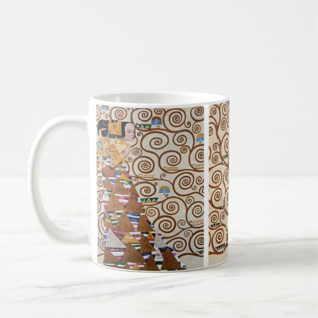 Antik Gustav Klimt Livets Träd Art Nouveau Kaffemugg (Vänster)