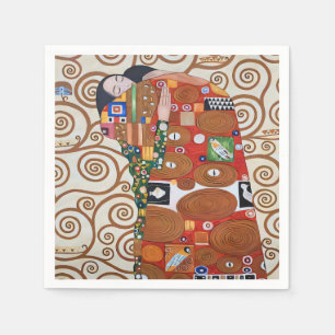 Antik Gustav Klimt Livets Träd Art Nouveau Pappersservett