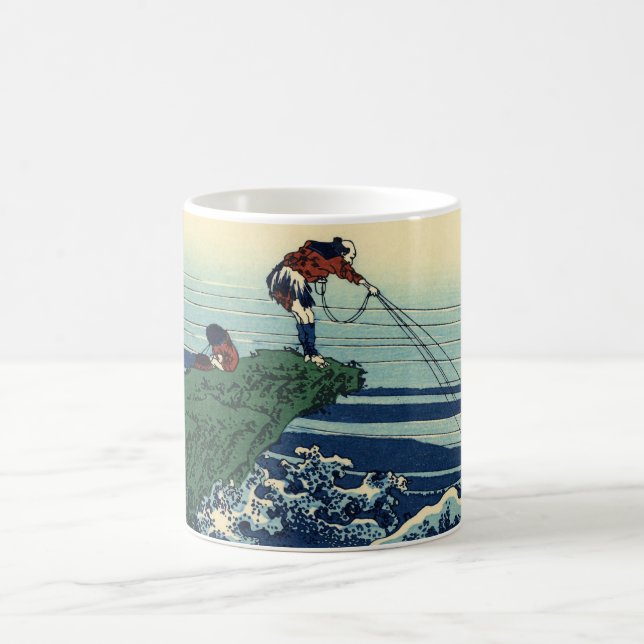 Antik Hokusai Kajikazawa Fiskare Konst Kaffemugg (Center)