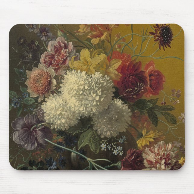 Antik Holländsk mästare Blommor Georgius van Os 18 Musmatta (Framsidan)