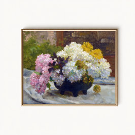 Antik Hydrangea Stilleben Affisch