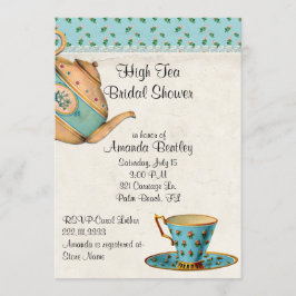 Antik inbjudan för party för LookmöhippaTea