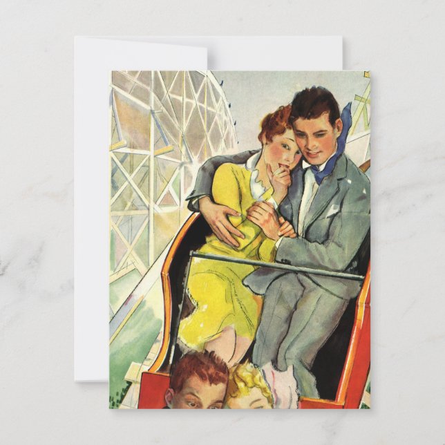 Antik inbjudan till kärlek och romantik på berg- o (Framsida)