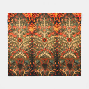 Antik indisk textildesign fleecefilt