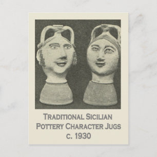 Antik Italien, Sicilien, Traditionella Krukmakar K Vykort