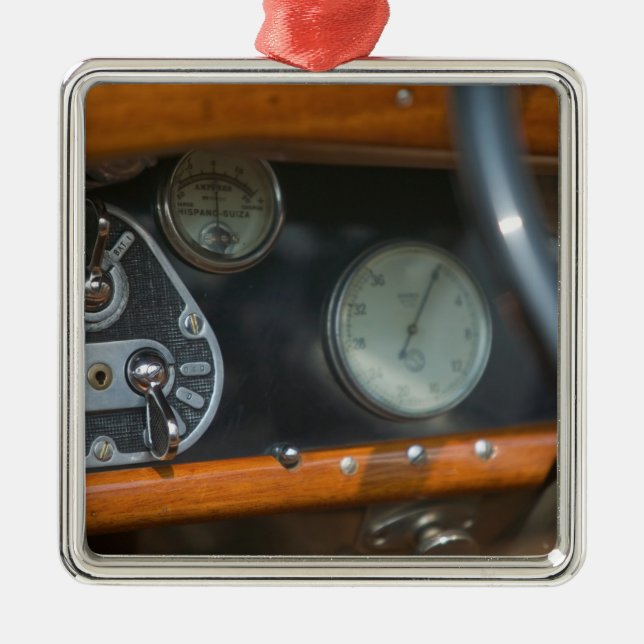 antik jaguar 2 julgransprydnad metall (Framsidan)