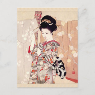 Antik japansk konst Shimura Tatsumi Vykort
