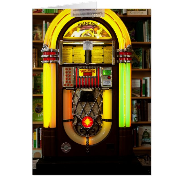 Antik Jukebox Hälsningskort (Framsidan)