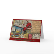 Antik Julfarbror som kontrollerar listor ANPASSAD