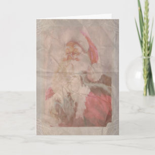 Antik julkort för Santa julbrev Helgkort
