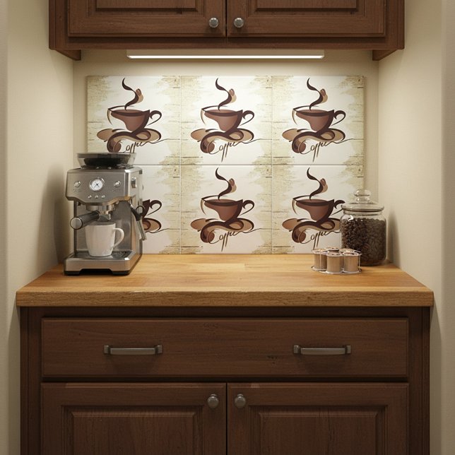 Antik kaffe kakelplatta (Skapare uppladdad)