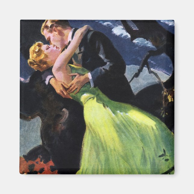 Antik kärlek och romantik, romantisk kyss magnet (Framsidan)