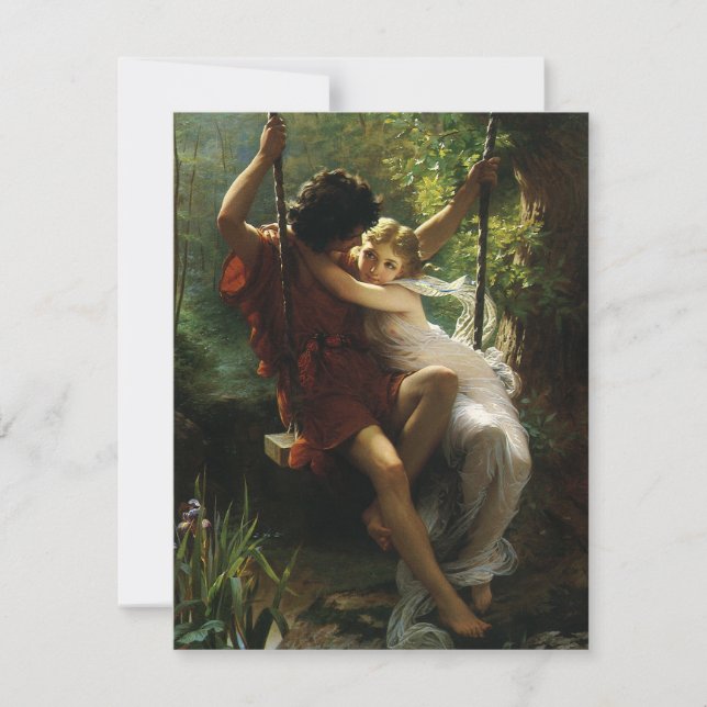 Antik kärlek, romantik, romantisk, spara datumet inbjudningar (Framsida)