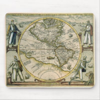 Antik Karta, 1596, America Sive Novus Orbis