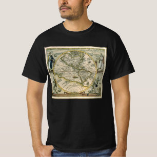 Antik Karta, 1596, America Sive Novus Orbis T-shirt