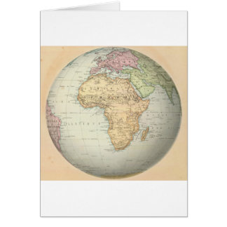 Antik karta av afrikan hälsningskort