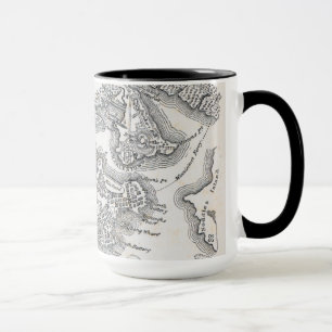 Antik karta av Boston 1775-1776 Mugg