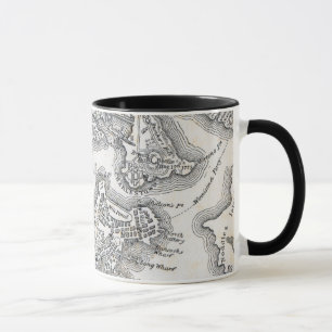 Antik karta av Boston 1775-1776 Mugg