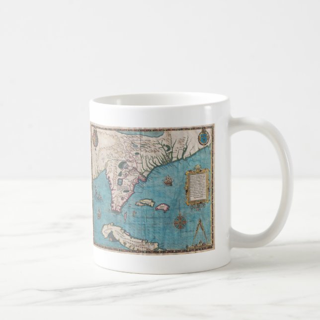 Antik karta av Florida och Kuban Kaffemugg (Höger)