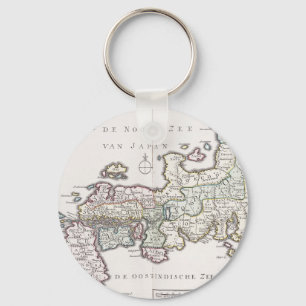 Antik karta av Japan 1769 Nyckelring