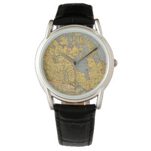 Antik karta av Kanada Armbandsur