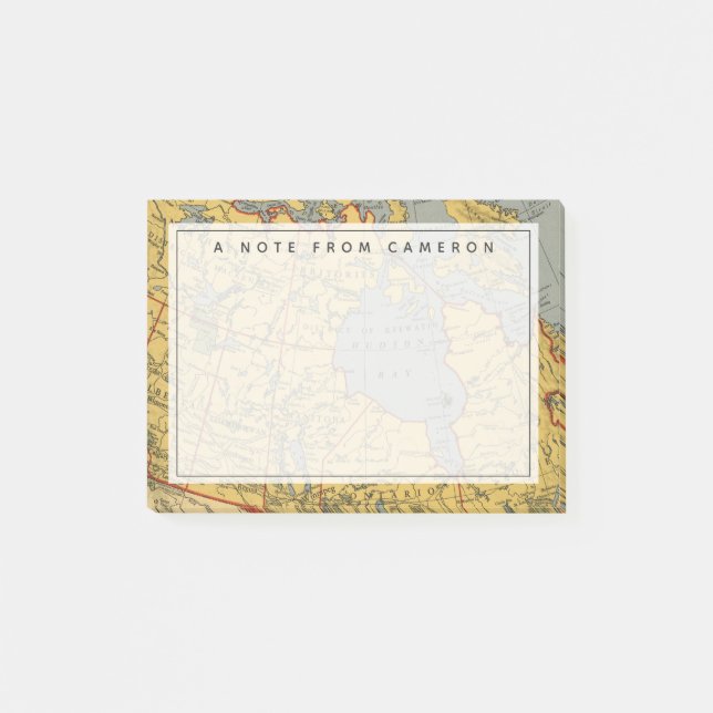 Antik karta av Kanada Post-it Block (Framsida)