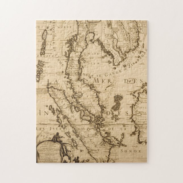 Antik karta av South East Asia | 1687 Pussel (Vertikal)