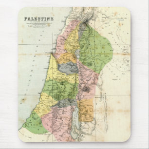 Antik karta - bibliska Palestina Musmatta