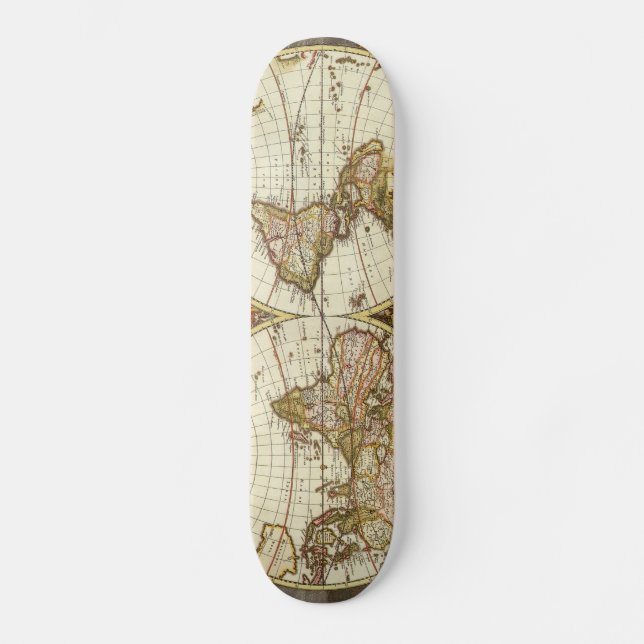 Antik karta mini skateboard bräda 18,7 cm (Framsida)