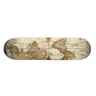 Antik karta mini skateboard bräda 18,7 cm