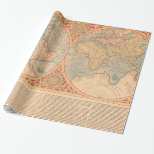 Antik karta - Orbis Terrae Compendiosa Descritio Presentpapper