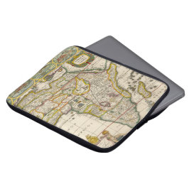 Antik karta över Afrika av Hondius och Jansson Laptop Sleeve