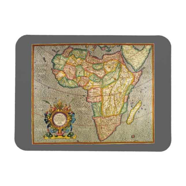 Antik karta över Afrika från Gamla Världen av Gera Magnet (Horisontell)