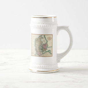 Antik karta över Danmark (1801) Sejdel