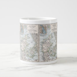 Antik karta över Danmark, Danmark på danska, 1905 Jumbo Mugg