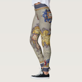 Antik karta över Japan av Mercator och Hondius Leggings