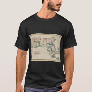 Antik Karta över Massachusetts 1827 T Shirt