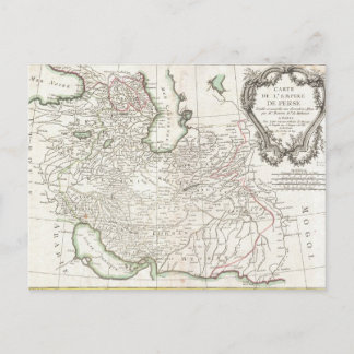 Antik karta över Persien- Iran, Afghanistan och Ir Vykort